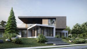 Architectural modern villa 3D Visualization